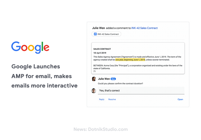 Google Launches AMP for email, makes emails more interactive